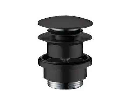 Hansgrohe Odtokové soupravy - Odtoková souprava Push-Open, matná černá 50100670