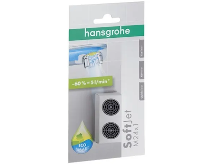 Hansgrohe Příslušenství - Perlátor SoftJet M24 x 1 s omezovačem průtoku na 5 l/min, chrom 13182000