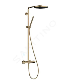 Hansgrohe Pulsify S Puro - Sprchový set s termostatem, průměr 26 cm, 1 proud, EcoSmart, kartáčovaný bronz 24223140