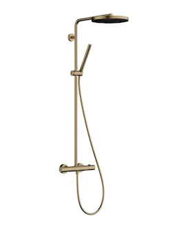 Hansgrohe Pulsify S Puro - Sprchový set s termostatem, průměr 26 cm, 1 proud, EcoSmart, kartáčovaný bronz 24223140