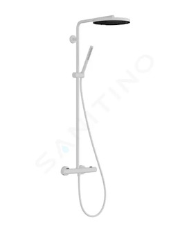 Hansgrohe Pulsify S Puro - Sprchový set s termostatem, průměr 26 cm, 1 proud, EcoSmart, matná bílá 24223700