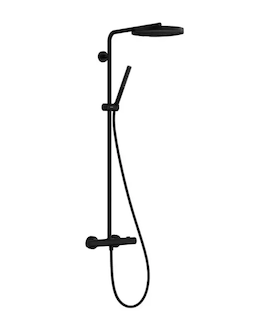 Hansgrohe Pulsify S Puro - Sprchový set s termostatem, průměr 26 cm, 1 proud, EcoSmart, matná černá 24223670