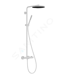 Hansgrohe Pulsify S Puro - Sprchový set s termostatem, průměr 26 cm, 1 proud, matná bílá 24222700