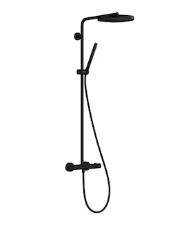 Hansgrohe Pulsify S Puro - Sprchový set s termostatem, průměr 26 cm, 1 proud, matná černá 24222670