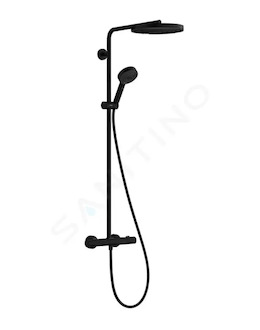Hansgrohe Pulsify S Puro - Sprchový set s termostatem, průměr 26 cm, 3 proudy, EcoSmart, matná černá 24237670