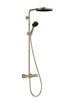 Hansgrohe Pulsify S Puro - Sprchový set s termostatem, průměr 26 cm, 3 proudy, kartáčovaný bronz 24237140