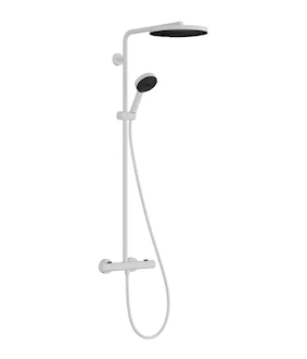Hansgrohe Pulsify S Puro - Sprchový set s termostatem, průměr 26 cm, 3 proudy, matná bílá 24236700