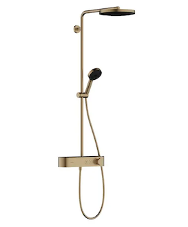 Hansgrohe Pulsify S - Sprchový set s termostatem, průměr 26 cm, 3 proudy, kartáčovaný bronz 24220140