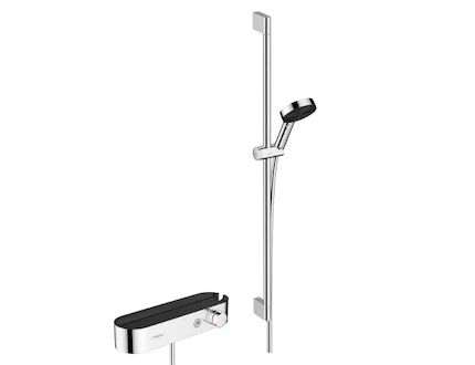 Hansgrohe Pulsify Select - Sprchový set Relaxation s termostatem, 3 proudy, s tyčí 90 cm, chrom 24270000