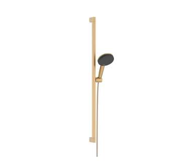 Hansgrohe Raindance Alive Select S - Set sprchové hlavice, tyče a hadice, 3 proudy, EcoSmart, kartáčovaný bronz 24601140