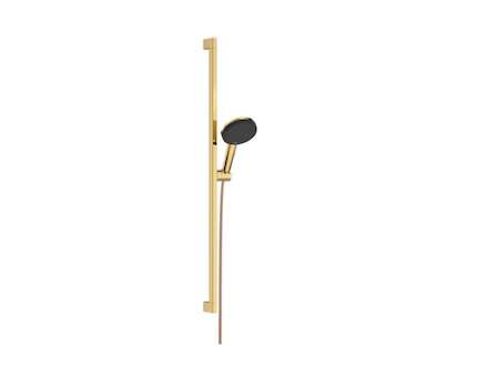 Hansgrohe Raindance Alive Select S - Set sprchové hlavice, tyče a hadice, 3 proudy, EcoSmart, leštěný vzhled zlata 24601990