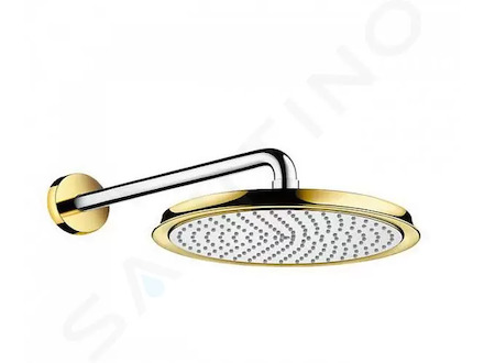 Hansgrohe Raindance Classic - Hlavová sprcha 270 Air, 1 proud, rameno 39 cm, chrom/vzhled zlata 27424090