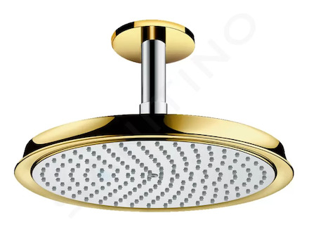 Hansgrohe Raindance Classic - Horní sprcha 240 Air 1jet s přívodem od stropu 10 cm, chrom/vzhled zlata 27405090