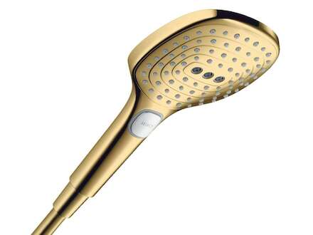 Hansgrohe Raindance Select E - Sprchová hlavice, 3 proudy, EcoSmart+, leštěný vzhled zlata 28729990