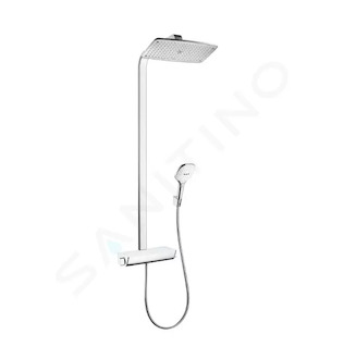 Hansgrohe Raindance Select E - Sprchový set Showerpipe 360 s termostatem, EcoSmart 9 l/min, bílá/chrom 27286400