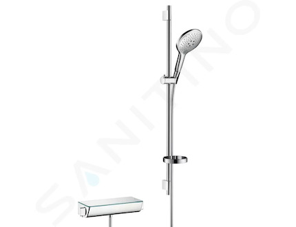 Hansgrohe Raindance Select S - Sprchový set s termostatem, 15 cm, 3 proudy, bílá/chrom 27037400