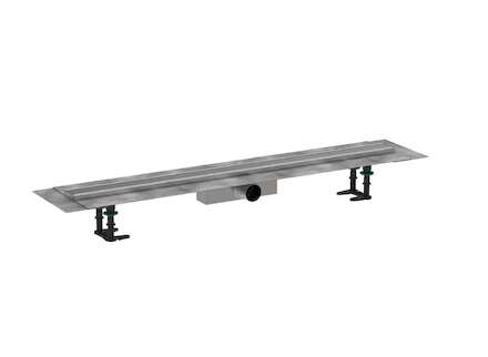 Hansgrohe RainDrain Compact - Sprchový žlab 100 cm, s roštem, kartáčovaná nerezová ocel 56182800