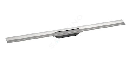 Hansgrohe RainDrain Flex - Lineární sprchový žlab s nerezovým roštem 1000, ke stěně, zkrátitelný, kartáčovaná nerez 56053800