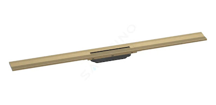 Hansgrohe RainDrain Flex - Lineární sprchový žlab s nerezovým roštem 1000, ke stěně, zkrátitelný, kartáčovaný bronz 56053140