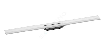 Hansgrohe RainDrain Flex - Lineární sprchový žlab s nerezovým roštem 1000, ke stěně, zkrátitelný, matná bílá 56053700