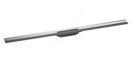 Hansgrohe RainDrain Flex - Lineární sprchový žlab s nerezovým roštem 1200, ke stěně, zkrátitelný, chrom 56054000
