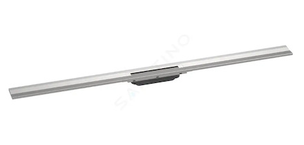 Hansgrohe RainDrain Flex - Lineární sprchový žlab s nerezovým roštem 1200, ke stěně, zkrátitelný, kartáčovaná nerez 56054800