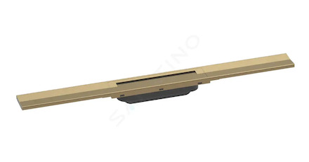 Hansgrohe RainDrain Flex - Lineární sprchový žlab s nerezovým roštem 700, do prostoru, zkrátitelný, kartáčovaný bronz 56043140