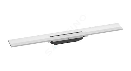 Hansgrohe RainDrain Flex - Lineární sprchový žlab s nerezovým roštem 700, ke stěně, zkrátitelný, matná bílá 56050700