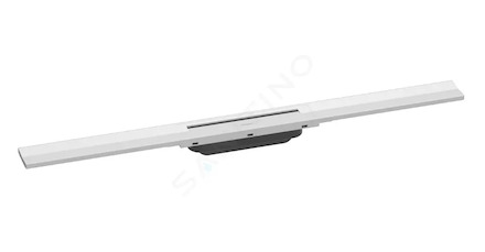 Hansgrohe RainDrain Flex - Lineární sprchový žlab s nerezovým roštem 800, do prostoru, zkrátitelný, matná bílá 56044700
