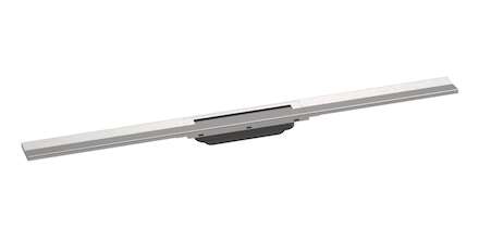 Hansgrohe RainDrain Flex - Lineární sprchový žlab s nerezovým roštem 900, do prostoru, zkrátitelný, kartáčovaná nerez 56045800