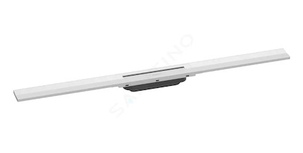 Hansgrohe RainDrain Flex - Lineární sprchový žlab s nerezovým roštem 900, do prostoru, zkrátitelný, matná bílá 56045700