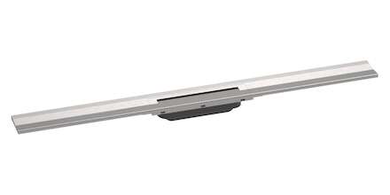 Hansgrohe RainDrain Flex - Lineární sprchový žlab s nerezovým roštem 900, ke stěně, zkrátitelný, kartáčovaná nerez 56052800