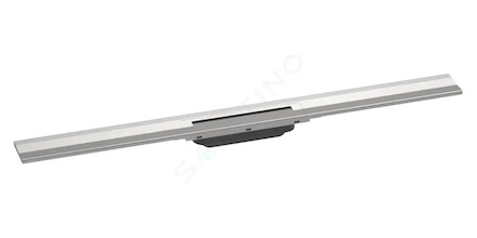 Hansgrohe RainDrain Flex - Lineární sprchový žlab s nerezovým roštem 900, ke stěně, zkrátitelný, kartáčovaná nerez 56052800