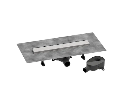 Hansgrohe RainDrain Go - Sprchový žlab 50 cm s oboustranným roštem, pro vložení dlažby, kartáčovaná nerezová ocel 56270800