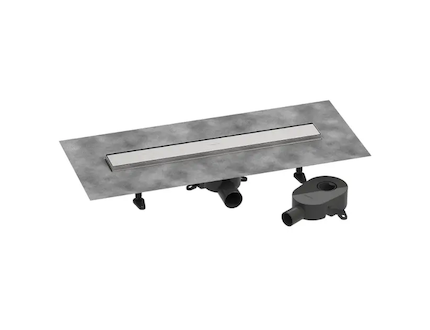 Hansgrohe RainDrain Go - Sprchový žlab 60 cm s oboustranným roštem, pro vložení dlažby, kartáčovaná nerezová ocel 56271800