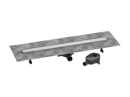 Hansgrohe RainDrain Go - Sprchový žlab 90 cm s oboustranným roštem, pro vložení dlažby, kartáčovaná nerezová ocel 56274800