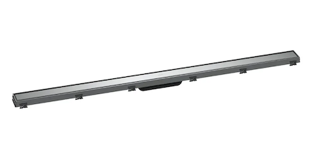 Hansgrohe RainDrain Match - Sprchový žlab s nerezovým roštem 1200, s výškově stavitelným rámem, chrom 56042000