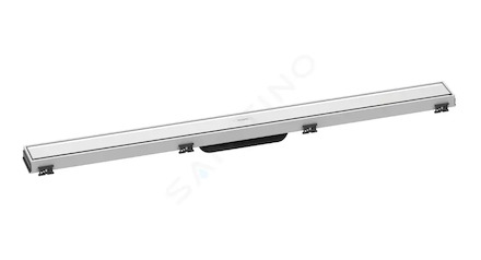 Hansgrohe RainDrain Match - Sprchový žlab s nerezovým roštem 900, s výškově stavitelným rámem, bílá 56040450