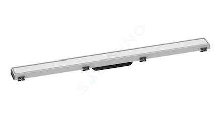 Hansgrohe RainDrain Match - Sprchový žlab s nerezovým roštem 900, s výškově stavitelným rámem, matná bílá 56040700