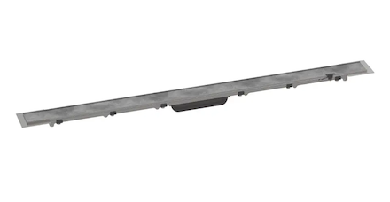 Hansgrohe RainDrain Rock - Lineární sprchový žlab 1000, s roštem pro vložení dlažby, nerez 56033000