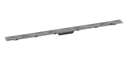 Hansgrohe RainDrain Rock - Lineární sprchový žlab 1200, s roštem pro vložení dlažby, nerez 56034000