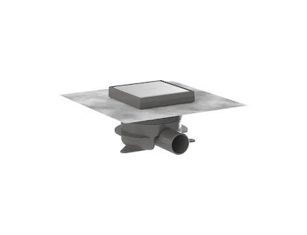 Hansgrohe RainDrain Spot Plus - Podlahová vpust, 15x15 cm, pro vložení dlažby, kartáčovaná nerezová ocel 56226800