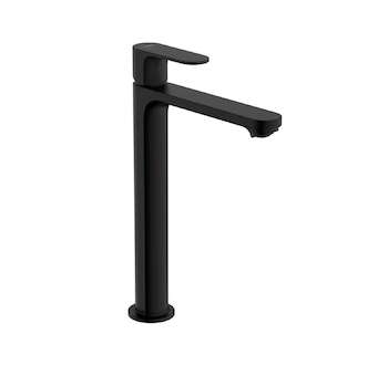 Hansgrohe Rebris S - Baterie pro umyvadlovou mísu, s výpustí, CoolStart, EcoSmart, matná černá 72590670