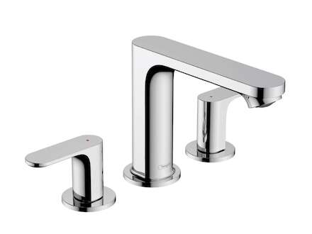 Hansgrohe Rebris S - Umyvadlová baterie s výpustí, 3-otvorová instalace, chrom 72530000