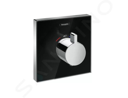 Hansgrohe Shower Select Glass - Termostatická baterie HighFlow pod omítku, černá/chrom 15734600