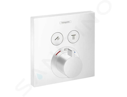 Hansgrohe Shower Select - Termostatická baterie pod omítku pro 2 spotřebiče, matná bílá 15763700