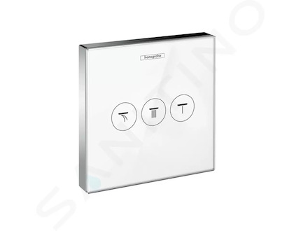 Hansgrohe Shower Select - Ventil pod omítku pro 3 spotřebiče, bílá/chrom 15736400