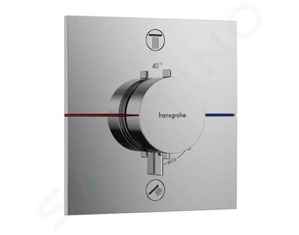 Hansgrohe ShowerSelect Comfort - Termostatická baterie pod omítku, pro 2 spotřebiče, chrom 15572000