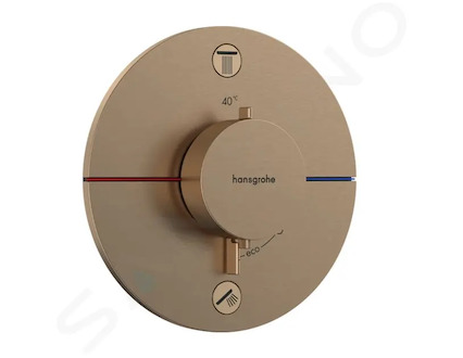 Hansgrohe ShowerSelect Comfort - Termostatická baterie pod omítku, pro 2 spotřebiče, kartáčovaný bronz 15554140