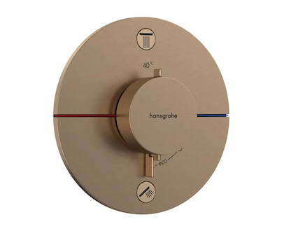 Hansgrohe ShowerSelect Comfort - Termostatická baterie pod omítku, pro 2 spotřebiče, kartáčovaný bronz 15554140